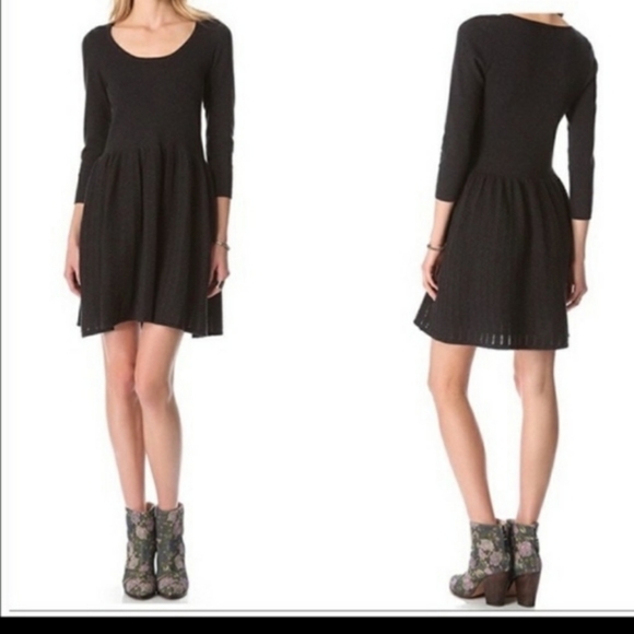 Madewell Wallace Wool Rabbit Hair Cotton Blend Textured Sweater Dress Thick XS - Picture 1 of 11